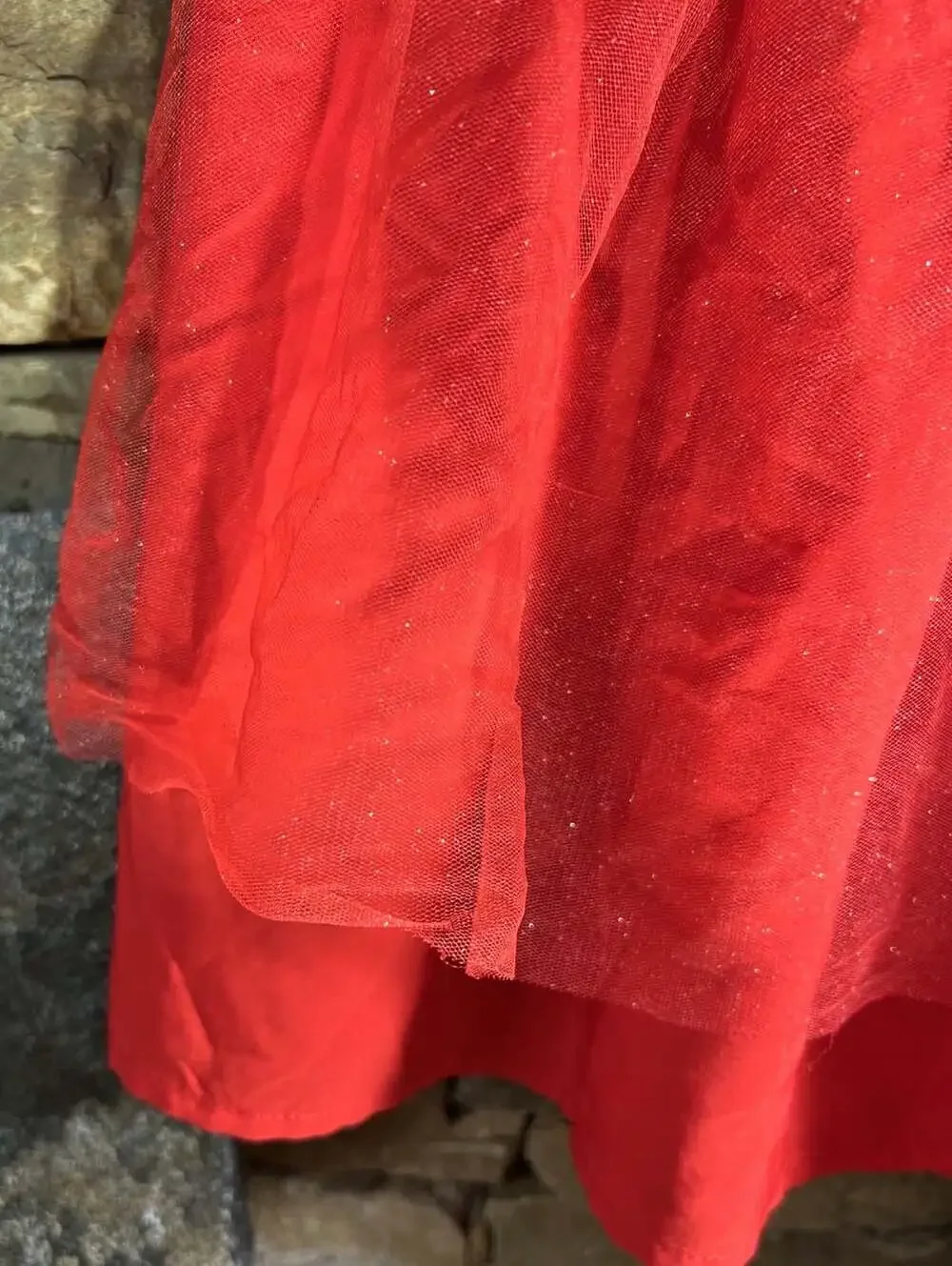 Carter’s Girls 5T Red Dress with sparkling tule Christmas
